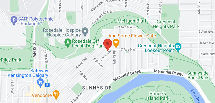 map of 403 618 2 Avenue NW